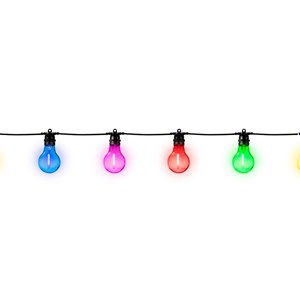 Guirlande guinguette led multicolore 7,2 m – solaire et secteur