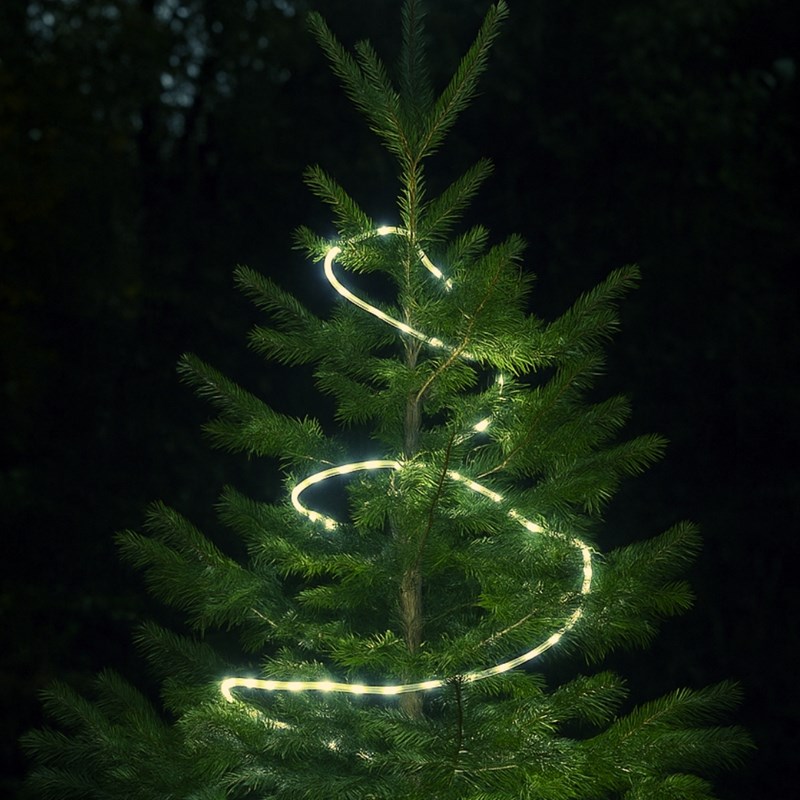 Cordon lumineux led solaire 5 m – blanc chaud – extérieur