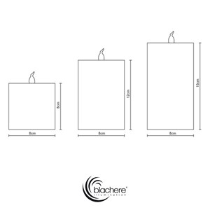 Bougie led tronc d’arbre blanc chaud – effet flamme