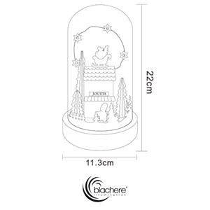 Cloche en verre led blanc chaud, 10 micro-led, déco de noël à poser