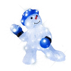 Bonhomme de neige lumineux boule de neige acrylique