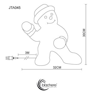 Bonhomme de neige lumineux boule de neige acrylique