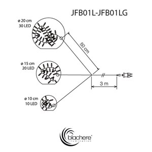 Lot de 3 boules en verre led blanc chaud, déco lumineuse à poser