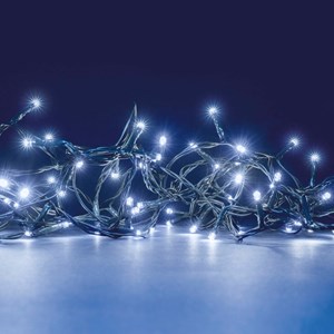 Guirlande solaire led 20m blanc pur – éclairage extérieur - 200 led