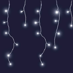 Guirlande stalactite solaire led 8m blanc pur