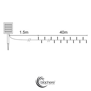 Guirlande solaire led 40m blanc pur – 400 led
