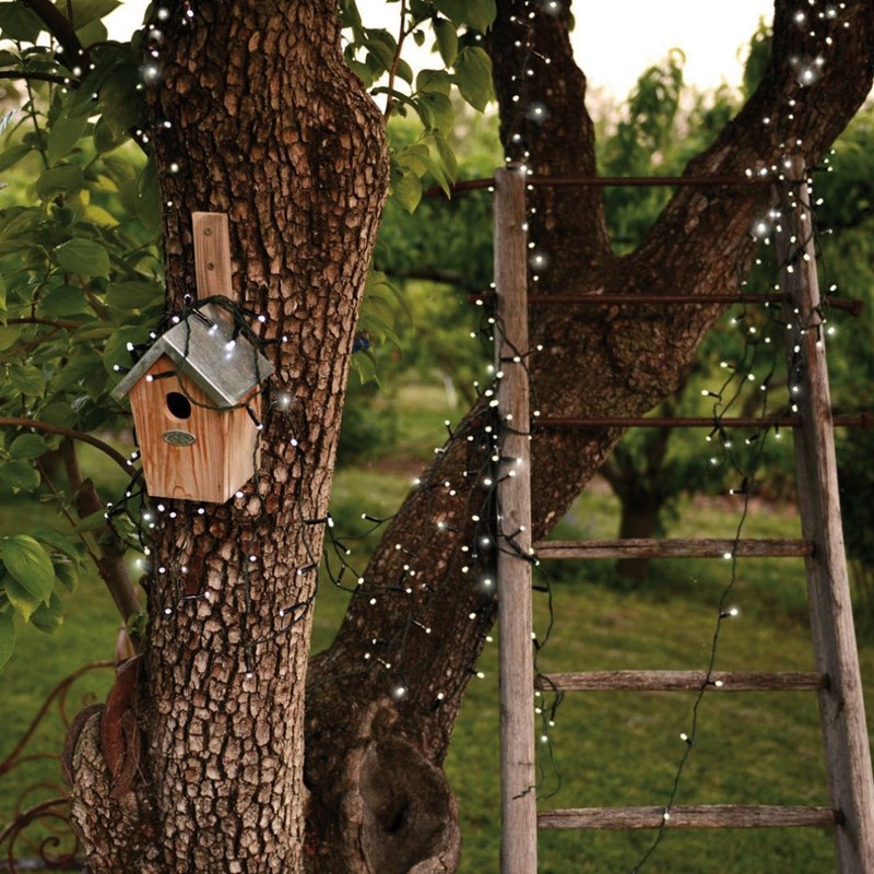 Guirlande solaire led 40m blanc chaud – 400 led