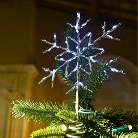Cimier flocon de neige lumineux pour sapin de noël