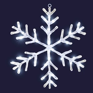 Motif flocon acrylique led blanc pur micro-led