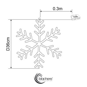 Motif flocon acrylique led blanc pur micro-led