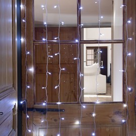 Rideau led digital blanc pur – 5m x 1,5m avec animations