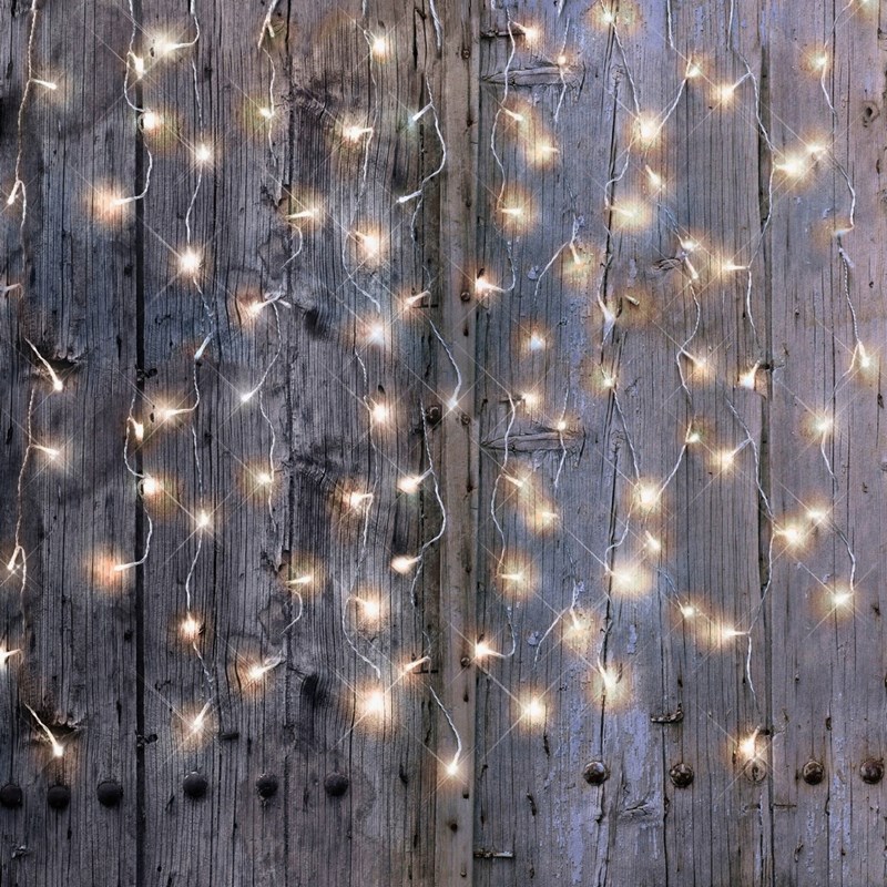 Rideau led blanc pur – 2m x 2m, effet flash