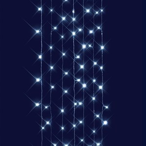 Rideau led blanc pur – 2m x 2m, effet flash