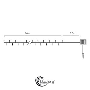Guirlande solaire led 20m blanc chaud – éclairage extérieur - 200 led