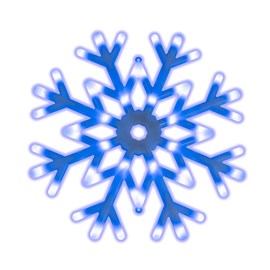 Flocon de neige lumineux - bleu et blanc