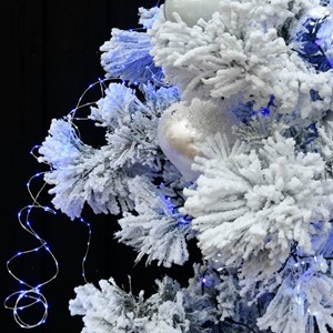 Guirlande micro-led compact 9m bleu flash
