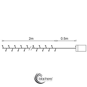 Guirlande led grappe avec flocons - blanc pur