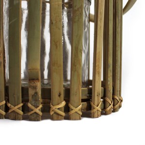 Lanterne tube en bambou rattan