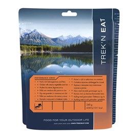 Repas lyophilisé trek'n eat poulet à la crème, riz et légumes performance