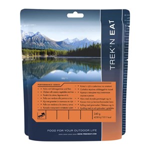 Repas lyophilisé trek'n eat poulet à la crème, riz et légumes performance