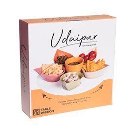 Service apéritif 7 pièces udaipur 34 cm