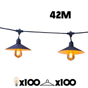 Guirlande connectable e27 gris vinty