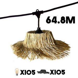 Guirlande connectable e27 beige tahiti