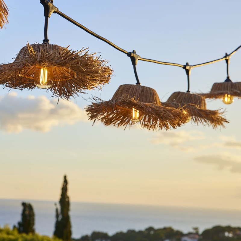 Guirlande connectable e27 beige tahiti