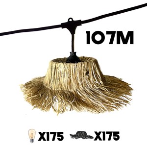 Guirlande connectable e27 beige tahiti