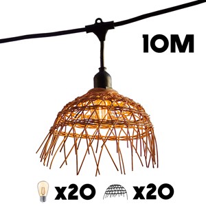 Guirlande connectable e27 marron hawaii