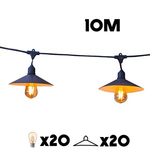 Guirlande connectable e27 gris vinty