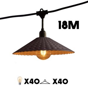 Guirlande connectable e27 gris vinty