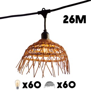 Guirlande connectable e27 marron hawaii