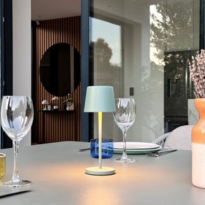 6 mini lampes avec plateau de chargement vert kelly mini