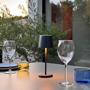 6 mini lampes avec plateau de chargement gris anthracite kelly mini