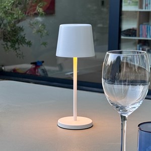 6 mini lampes avec plateau de chargement blanc kelly mini