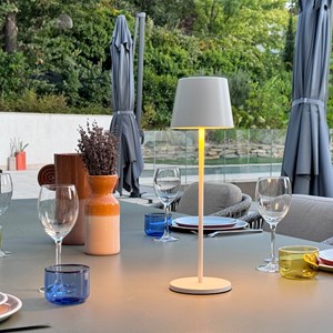 6 lampes led avec plateau de chargement blanc kelly