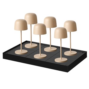 6 lampes avec plateau de chargement crème sophia