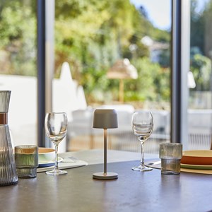 6 lampes avec plateau de chargement gris sophia