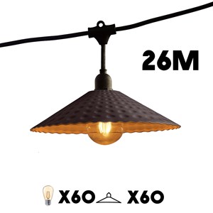 Guirlande connectable e27 gris vinty