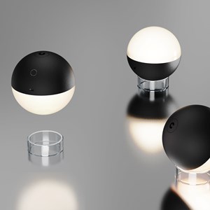 Lampe de chevet sans fil noir albedo