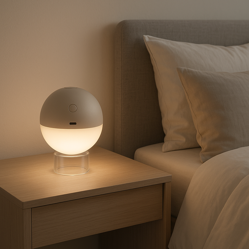 Lampe de chevet sans fil beige albedo