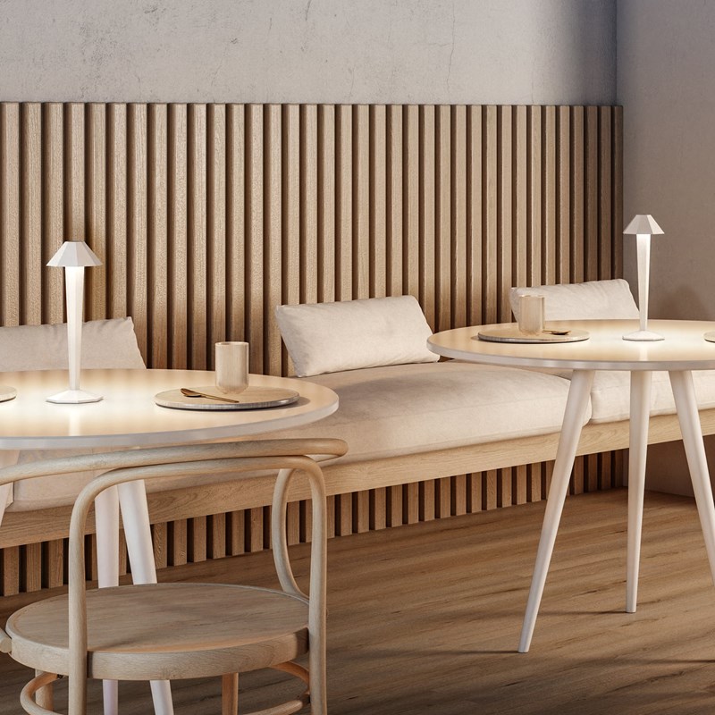 Lampe de table sans fil blanc krypton