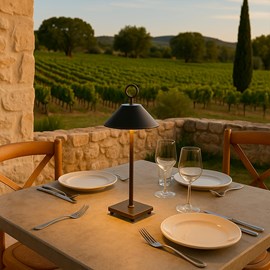 Lampe de table sans fil noir marais