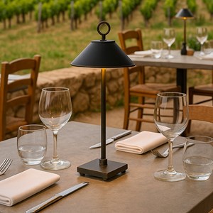 Lampe de table sans fil noir marais