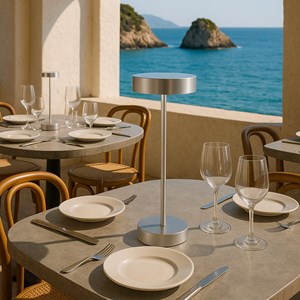 Lampe de table sans fil argent sandy