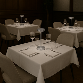 Lampe de table sans fil argent sandy mini