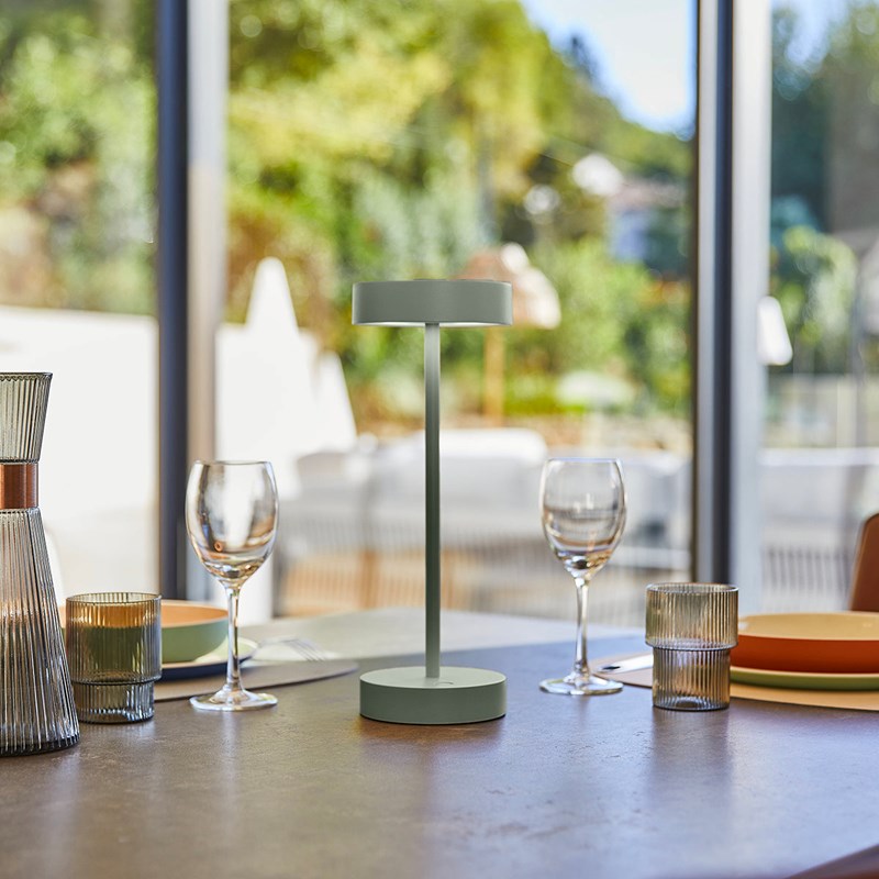 Lampe de table sans fil vert sandy