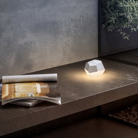 Lampe de table sans fil blanc stone