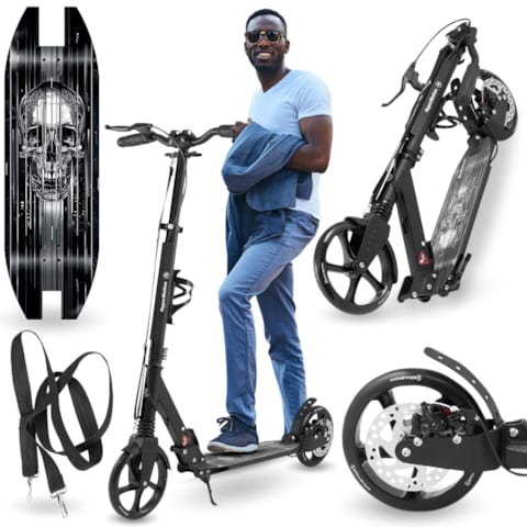 Mini Trottinette à Doigts Opemg – Noir Pliable, 2 Roues Amovibles, Cadeau De Noël, Développe Coordination